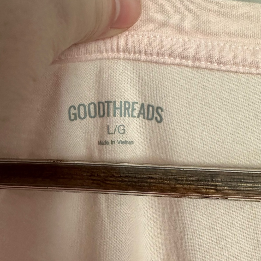 Goodthreads Large Pink Cotton Pocket Tee - Picture 4 of 4